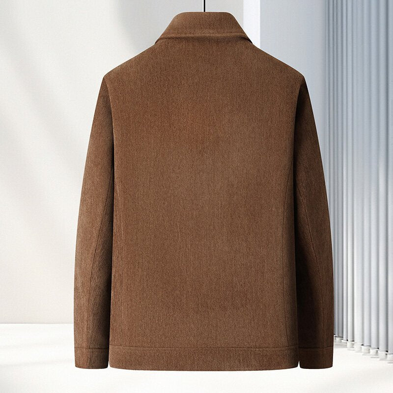 Men's Jacket Lapel Casual Coat Middle - age - Elora Moda