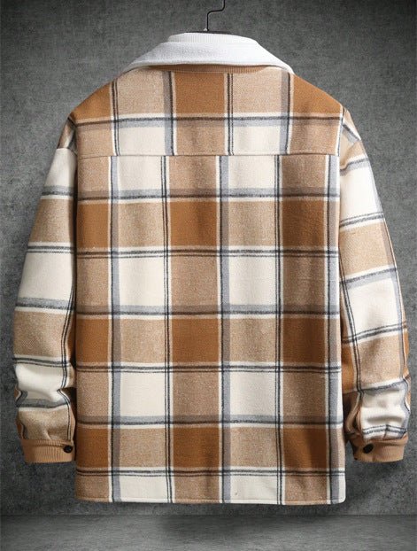 Fashion Men's Retro Outerwear Brushed Shirt Coat - Elora Moda