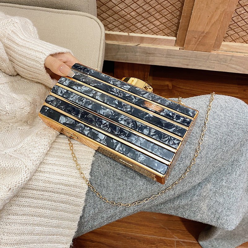 Women's High - end Patch Acrylic Evening Bag - Elora Moda