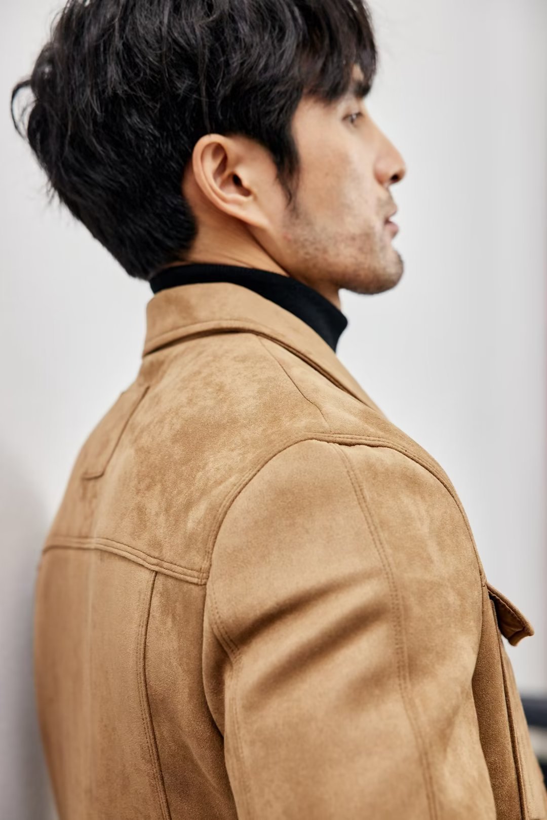 Polo Collar Jacket Loose Casual Top Male - Elora Moda