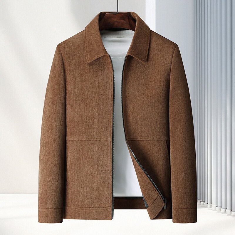 Men's Jacket Lapel Casual Coat Middle - age - Elora Moda
