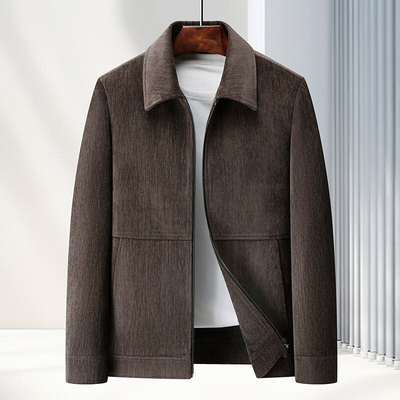 Men's Jacket Lapel Casual Coat Middle - age - Elora Moda