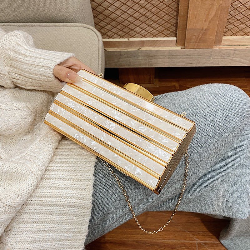 Women's High - end Patch Acrylic Evening Bag - Elora Moda