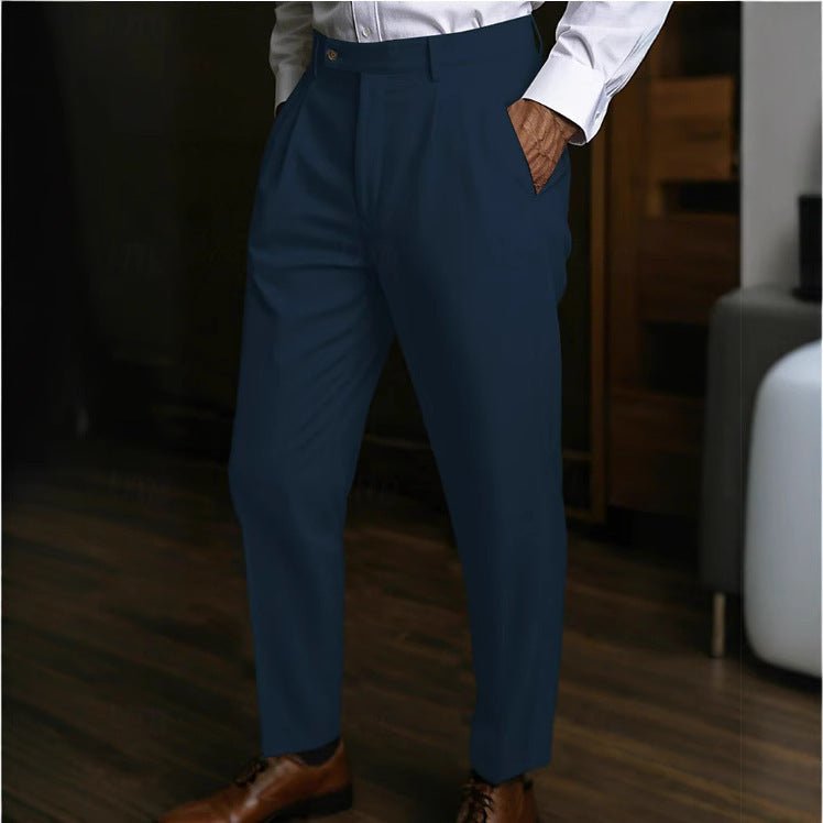 Men's Linen Pocket Flat Comfortable Breathable Trousers - Elora Moda