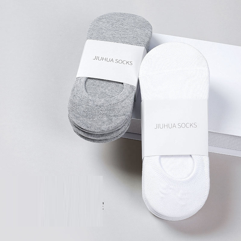 Women's Solid Color Silicone Low Top Invisible Socks - Elora Moda