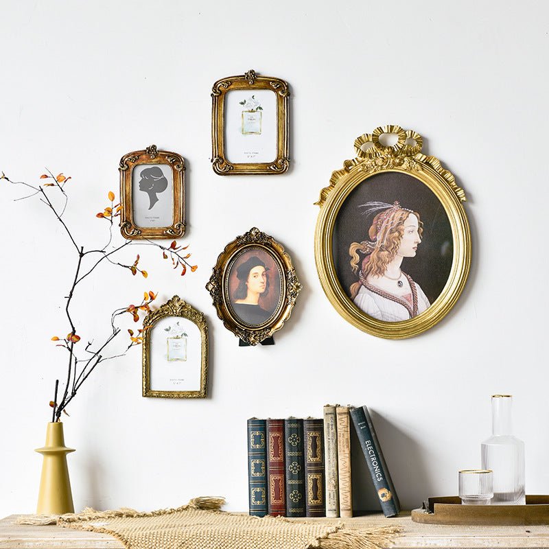 Photo Frame American Retro Resin Wall Hanging - Elora Moda