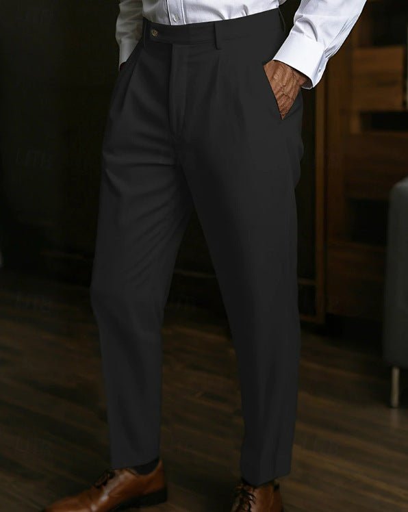 Men's Linen Pocket Flat Comfortable Breathable Trousers - Elora Moda