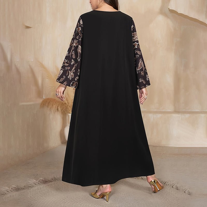 Boho Collection: Women's Dress Plus Size Floral Printed Maxi - Elora Moda