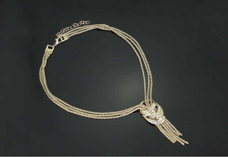 Fashion Necklace Bracelet Earrings Ring Jewelry Set - Elora Moda