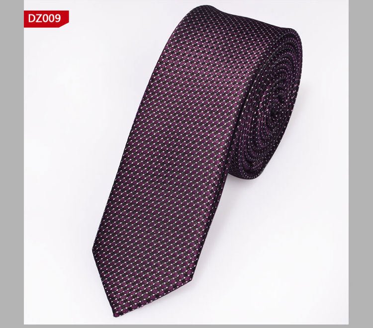 British Style Polyester Yarn Dyed Male 5cm Narrow Tie - Elora Moda