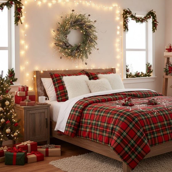 Christmas Pine Wreath Pinecone & Greenery Pre - Lit Natural Style - Elora Moda