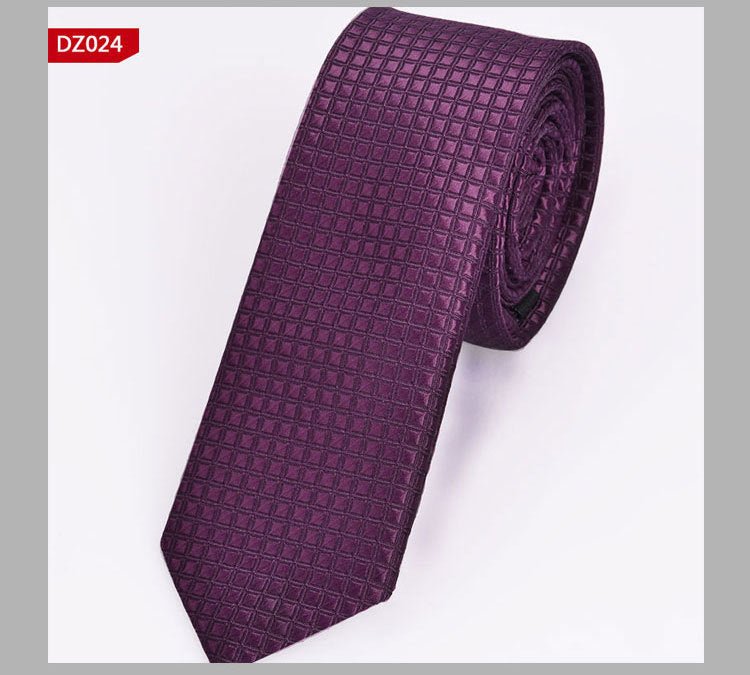 British Style Polyester Yarn Dyed Male 5cm Narrow Tie - Elora Moda