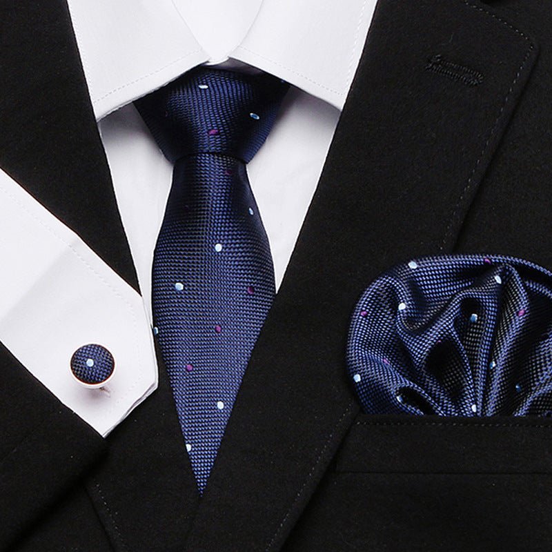 Men's Tie Three - Piece Suit Of New Cashew Flower Series Tie - Elora Moda