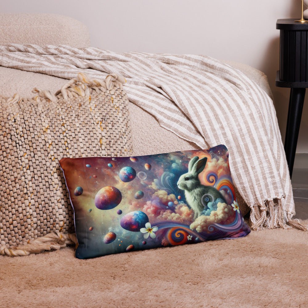 Surreal Easter Decorative Pillow | Unique Easter Throw Pillow | Spring Home Decor for Festive Celebrations & Gift Ideas - Elora Moda