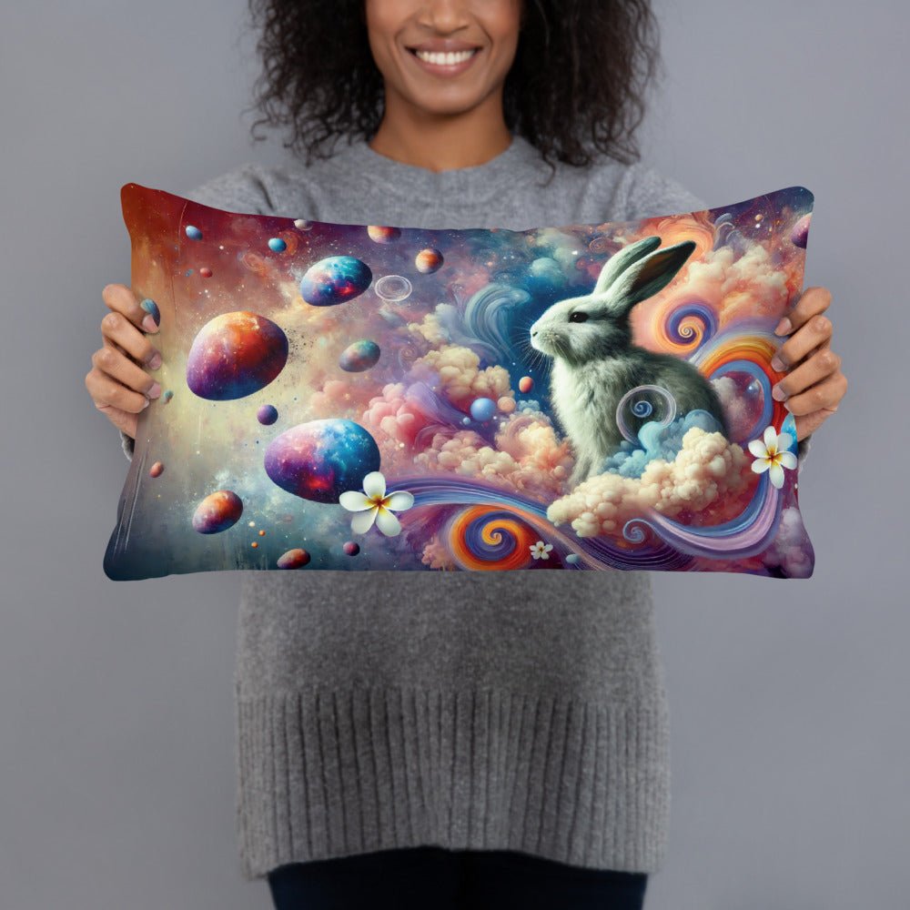 Surreal Easter Decorative Pillow | Unique Easter Throw Pillow | Spring Home Decor for Festive Celebrations & Gift Ideas - Elora Moda