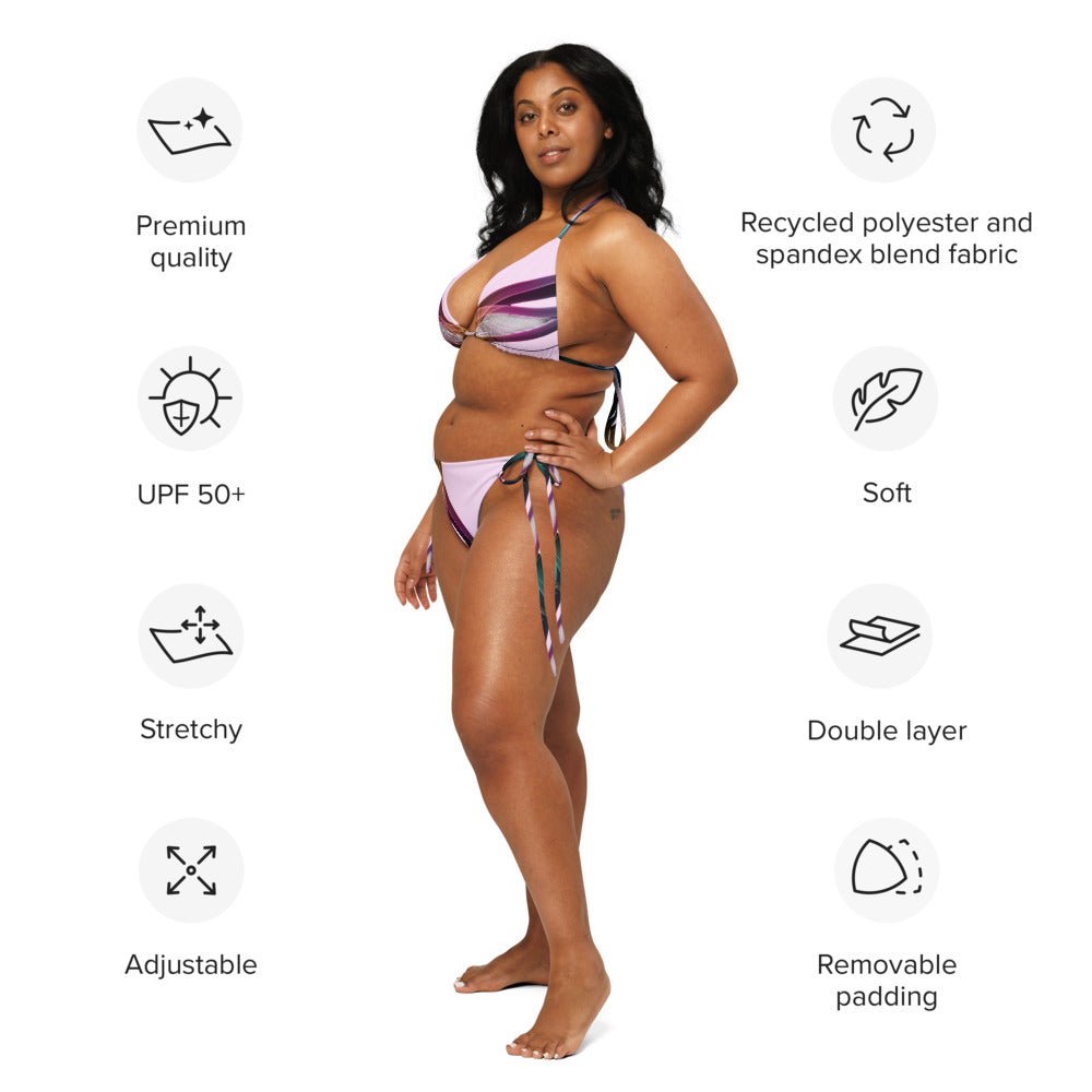 String Bikini - The Maui | Trendy Beach Wear, Adjustable Ties, Sexy Summer Swimwear, Perfect for Vacations & Poolside - Elora Moda