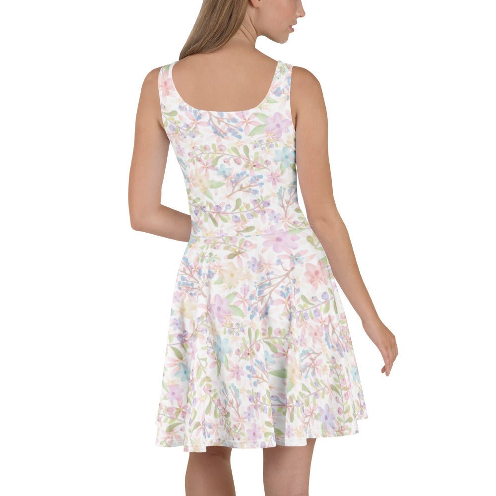 Floral Skater Dress, Cute & Stylish, Perfect for Parties, Beach or Everyday - Elora Moda