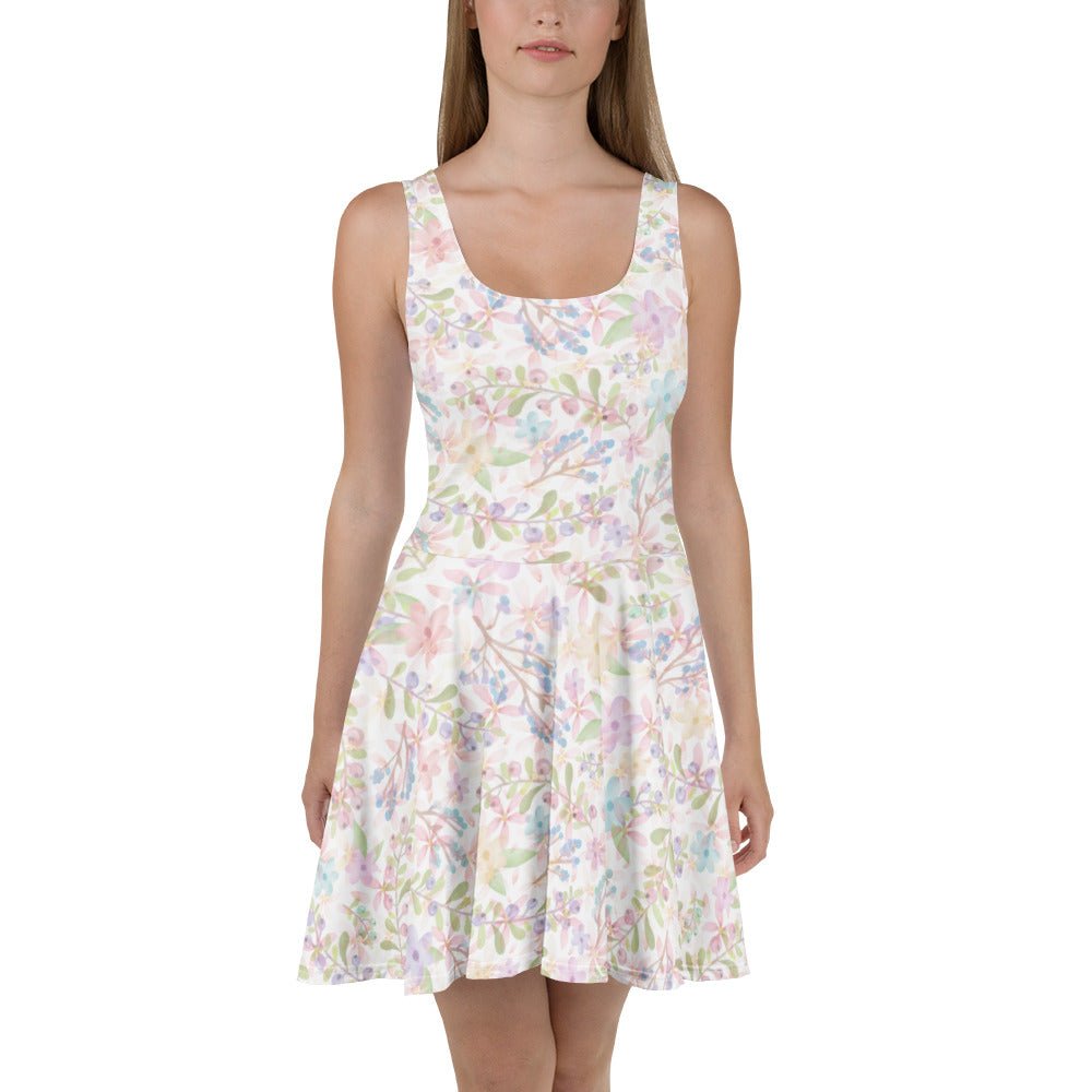Floral Skater Dress, Cute & Stylish, Perfect for Parties, Beach or Everyday - Elora Moda