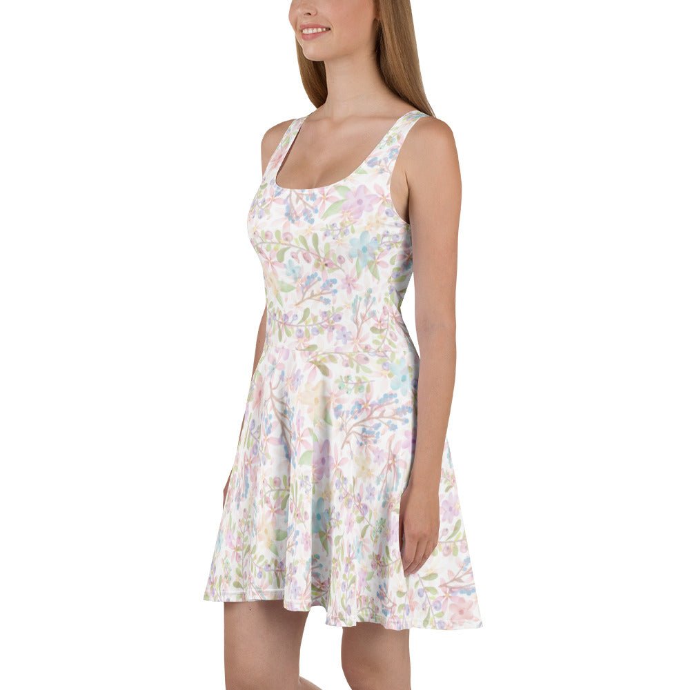 Floral Skater Dress, Cute & Stylish, Perfect for Parties, Beach or Everyday - Elora Moda
