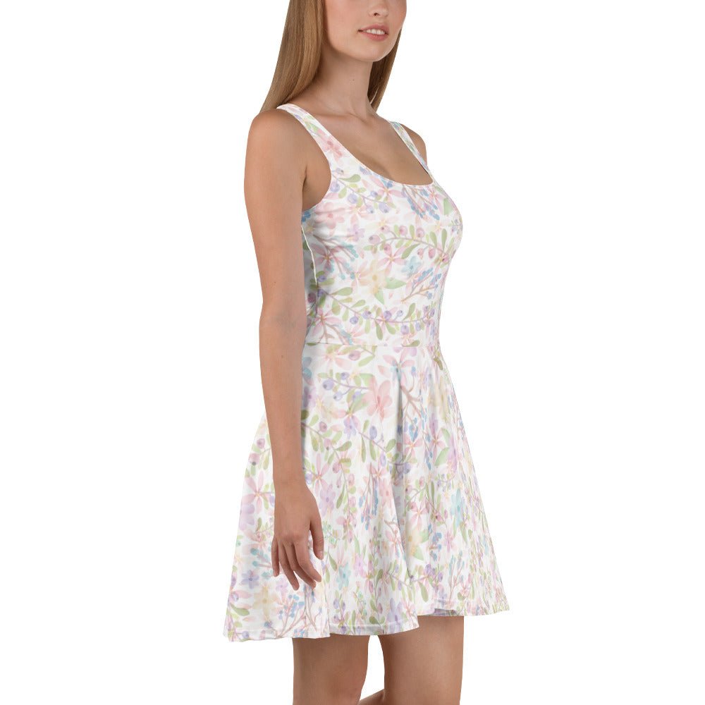 Floral Skater Dress, Cute & Stylish, Perfect for Parties, Beach or Everyday - Elora Moda