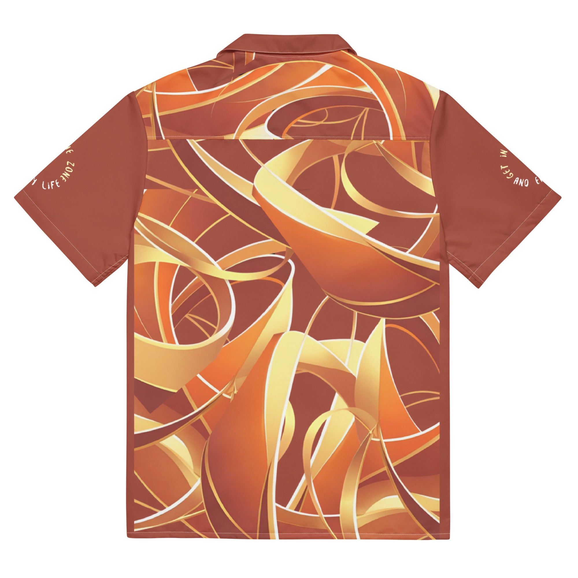 Men button shirt short sleeve surreal print - personalize it - Elora Moda