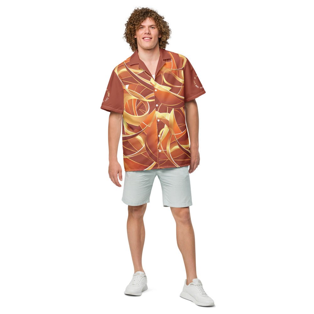 Men button shirt short sleeve surreal print - personalize it - Elora Moda