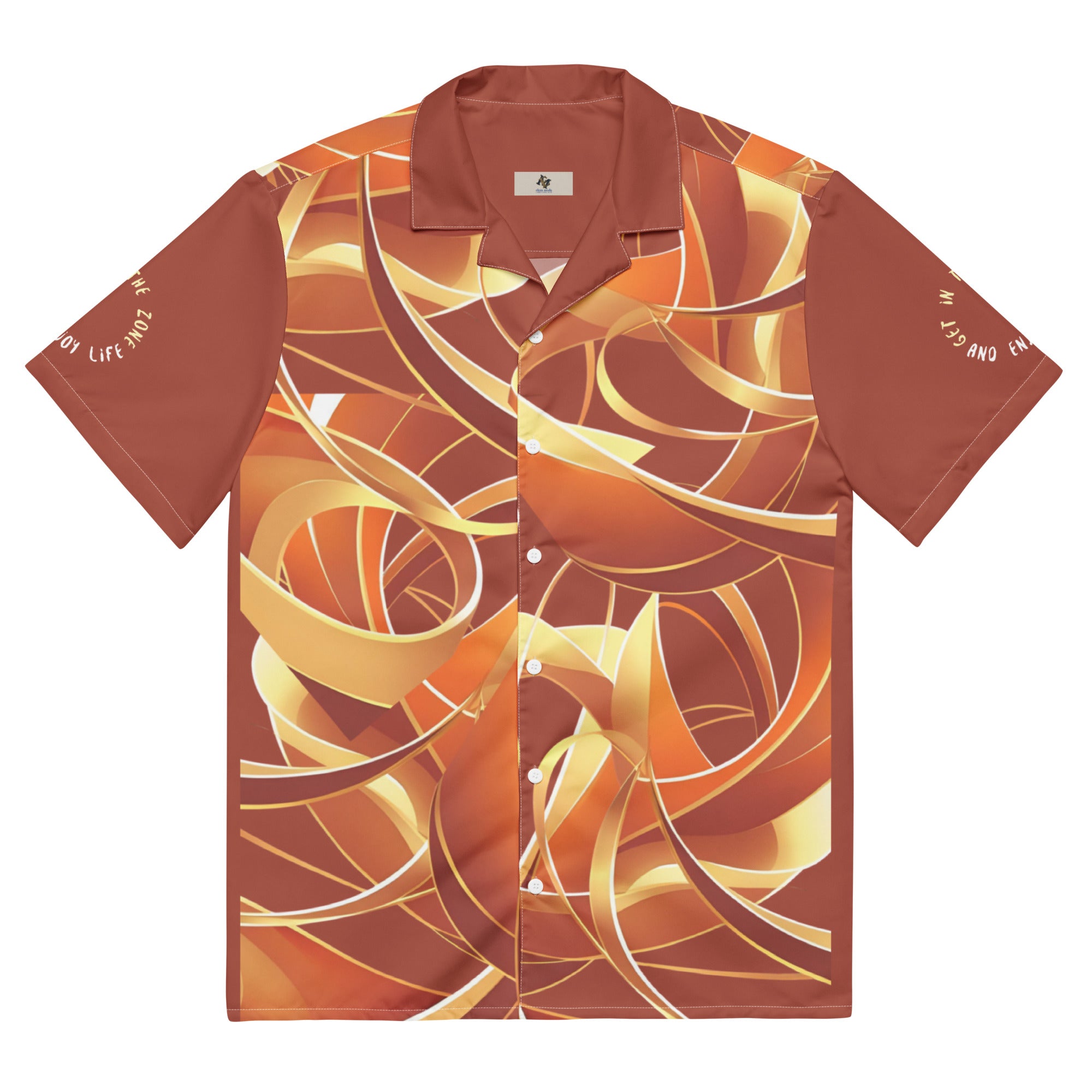 Men button shirt short sleeve surreal print - personalize it - Elora Moda