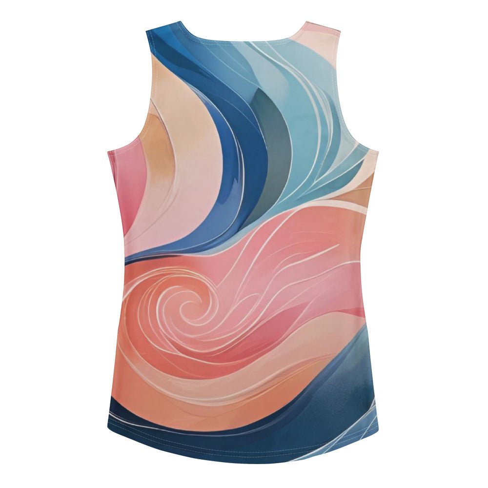 Yoga Top, Sublimation Tank Top, Lightweight Custom Printed Sleeveless Shirt, Comfortable Summer Activewear Tee - Elora Moda