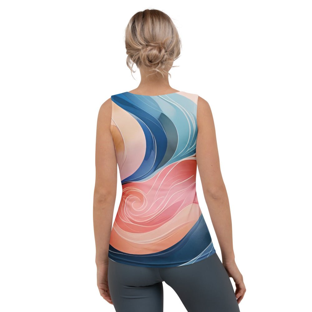 Yoga Top, Sublimation Tank Top, Lightweight Custom Printed Sleeveless Shirt, Comfortable Summer Activewear Tee - Elora Moda