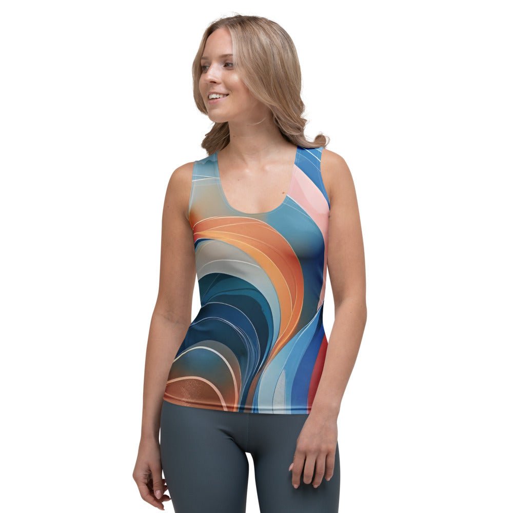 Yoga Top, Sublimation Tank Top, Lightweight Custom Printed Sleeveless Shirt, Comfortable Summer Activewear Tee - Elora Moda