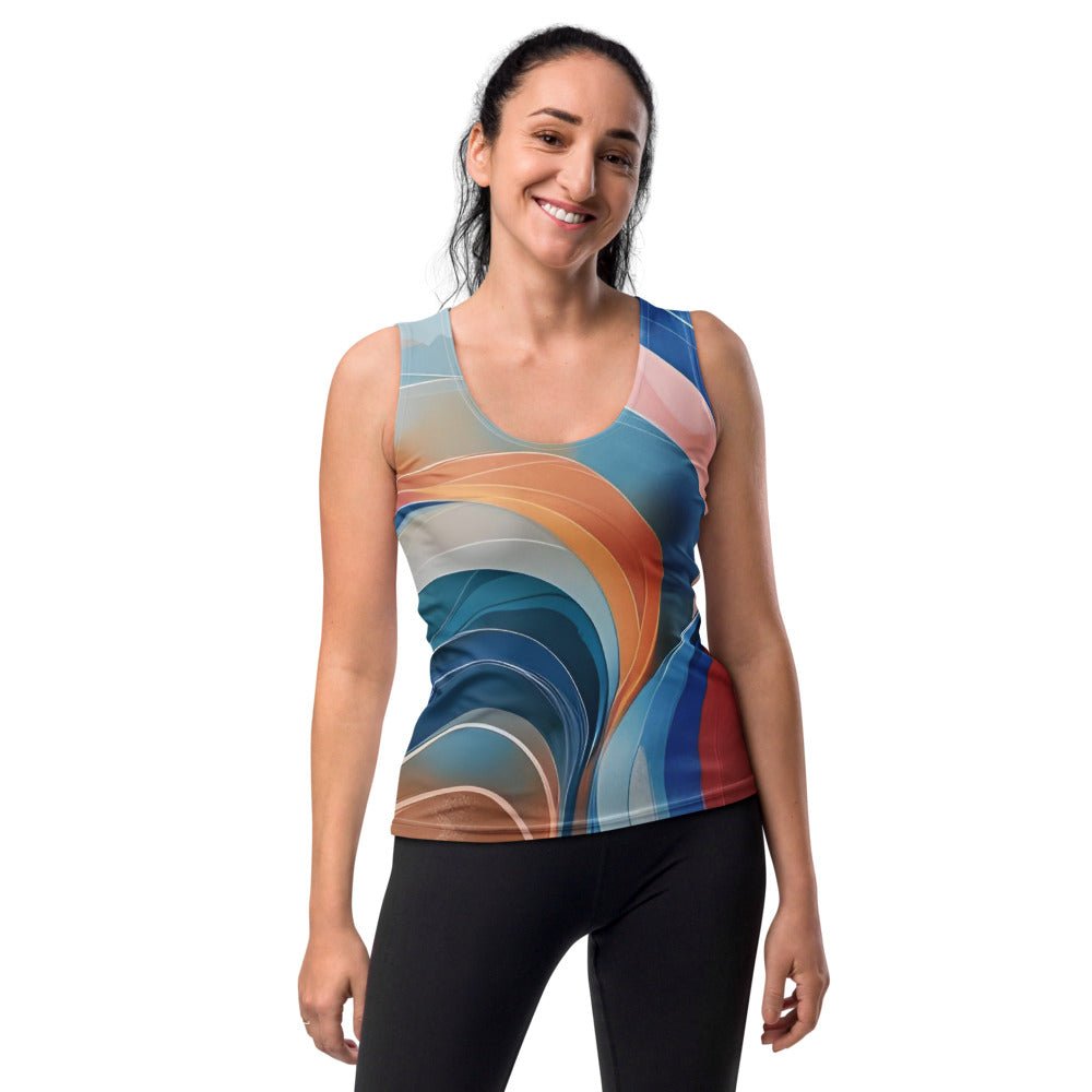 Yoga Top, Sublimation Tank Top, Lightweight Custom Printed Sleeveless Shirt, Comfortable Summer Activewear Tee - Elora Moda