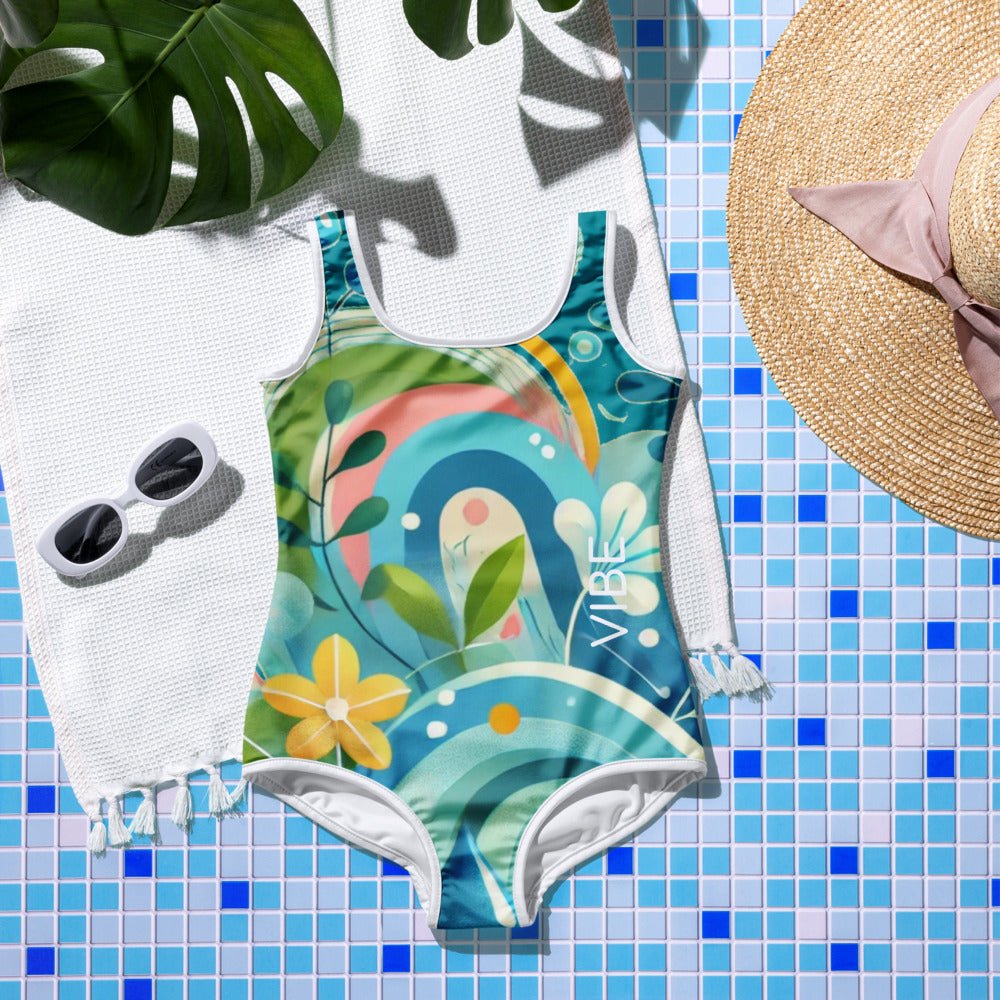 Youth Swimsuit Kids - The VIBE: Trendy Kids Swimsuit, UV Protection, Quick - Dry Fabric, Fun Summer Style & Comfort - Elora Moda
