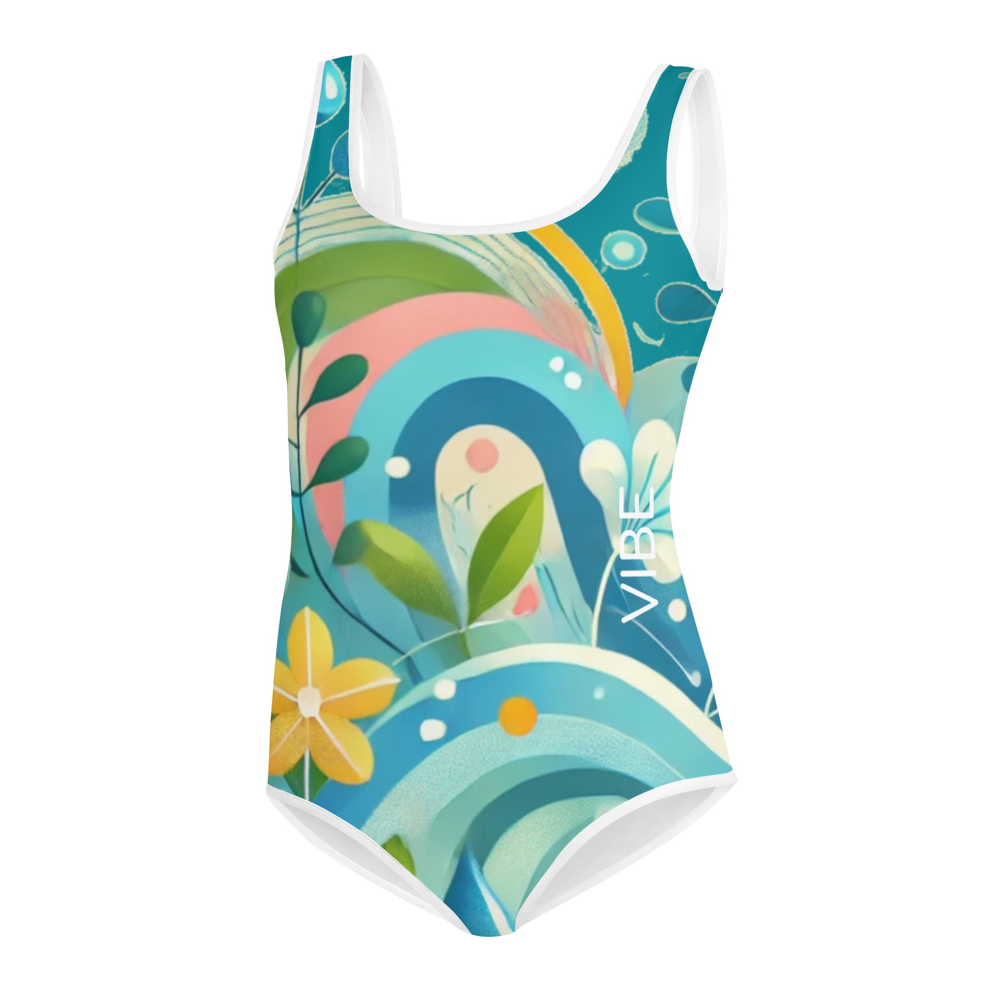 Youth Swimsuit Kids - The VIBE: Trendy Kids Swimsuit, UV Protection, Quick - Dry Fabric, Fun Summer Style & Comfort - Elora Moda