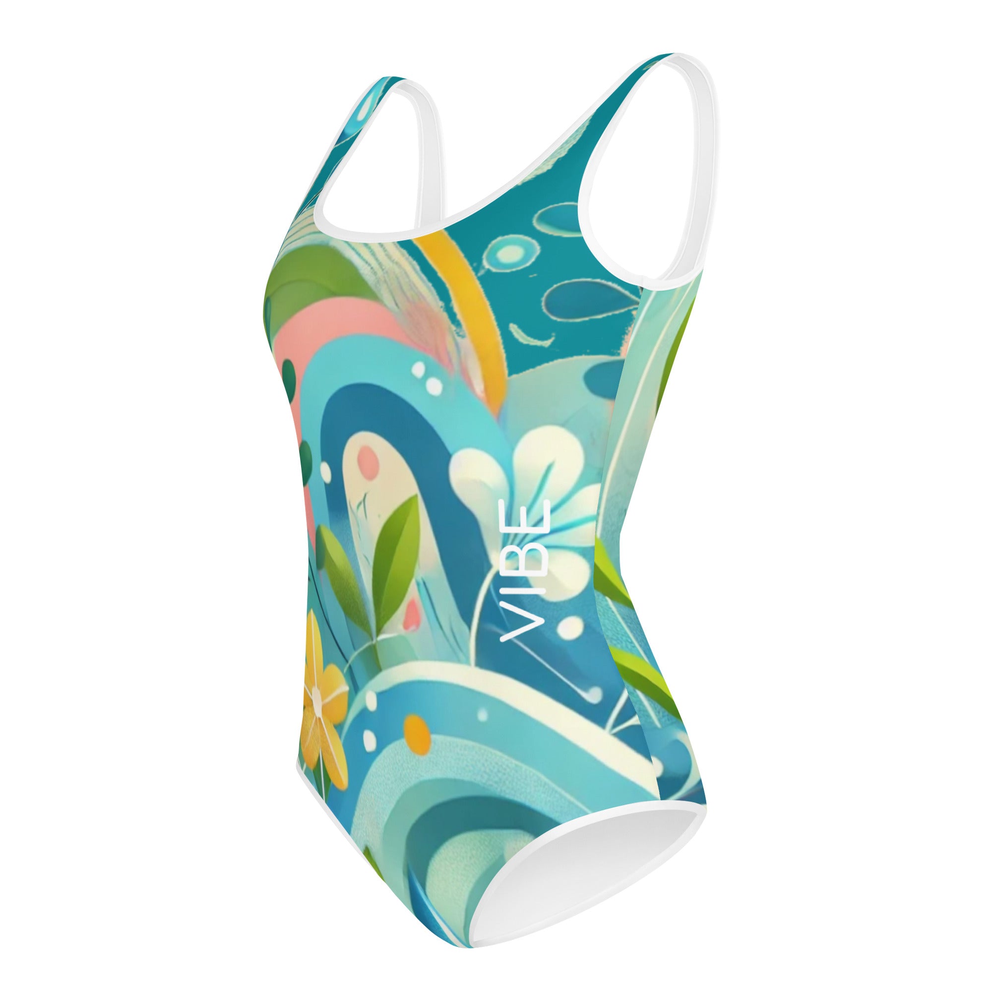 Youth Swimsuit Kids - The VIBE: Trendy Kids Swimsuit, UV Protection, Quick - Dry Fabric, Fun Summer Style & Comfort - Elora Moda
