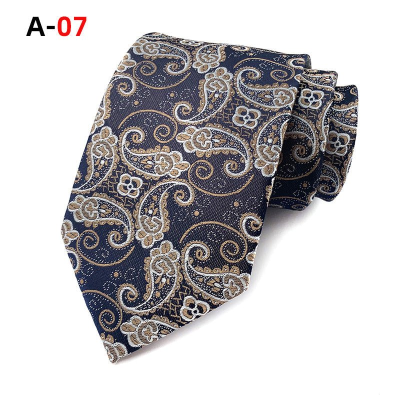 European And American Paisley Polyester Jacquard Men's Tie - Elora Moda
