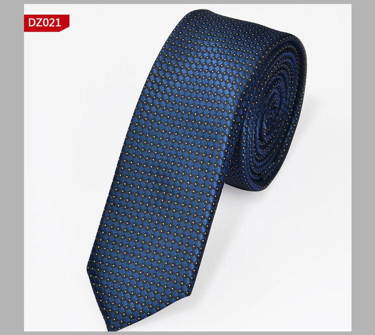 British Style Polyester Yarn Dyed Male 5cm Narrow Tie - Elora Moda