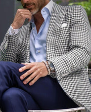 Men's Two - button Large Pocket Suit Jacket - Elora Moda
