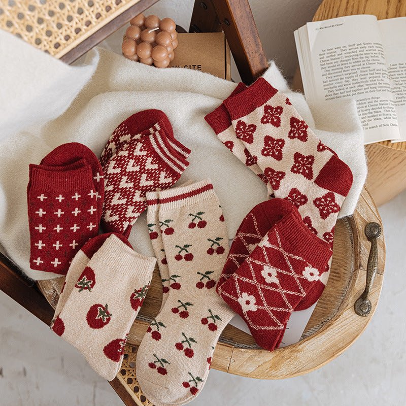 Printing Keep Warm Winter Women Socks - Elora Moda