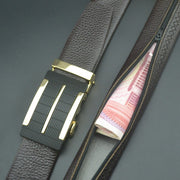 First Layer Cow Leather Belt Can Hide Money - Elora Moda