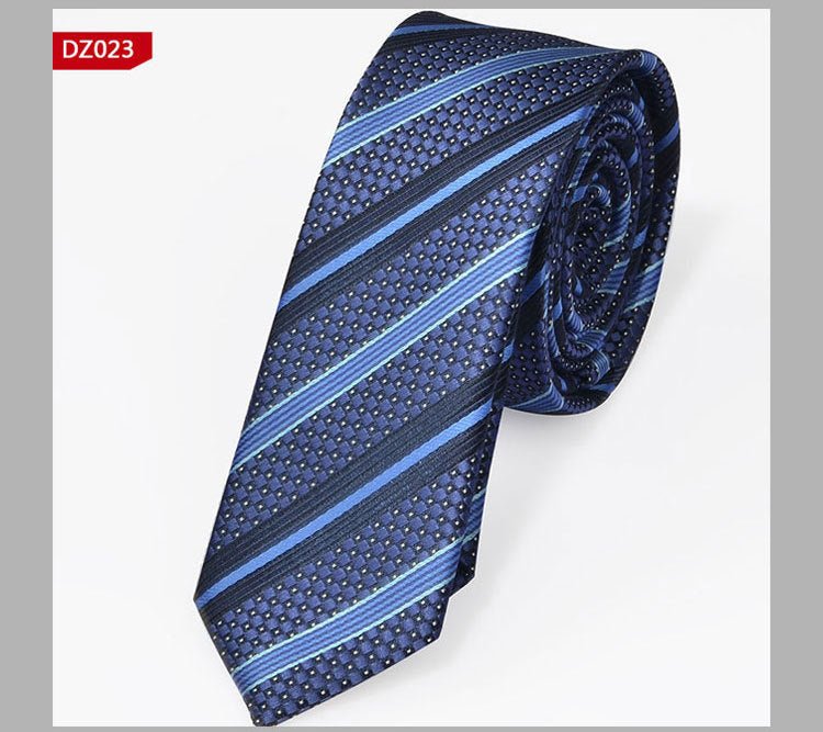 British Style Polyester Yarn Dyed Male 5cm Narrow Tie - Elora Moda