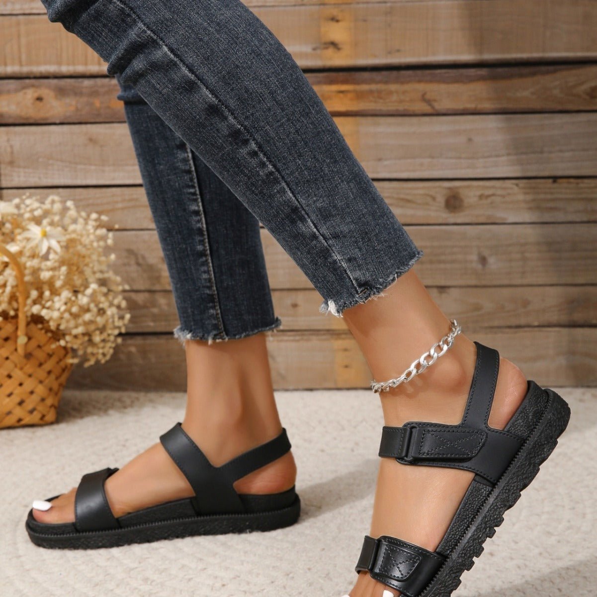 Sports Sandal Casual Beach Velcro - Elora Moda