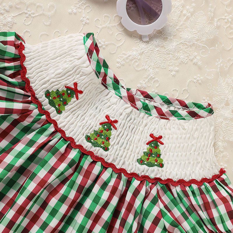 Toddler Infant Baby Girls Christmas Dress Short Sleeve - Elora Moda
