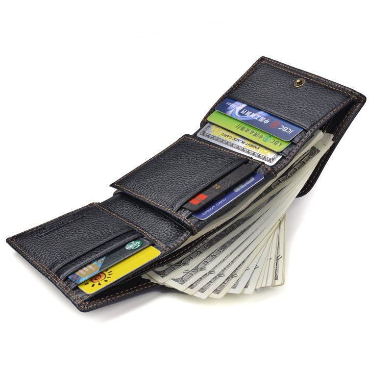Men Fashion Leather Shield Anti Theft Wallet - Elora Moda
