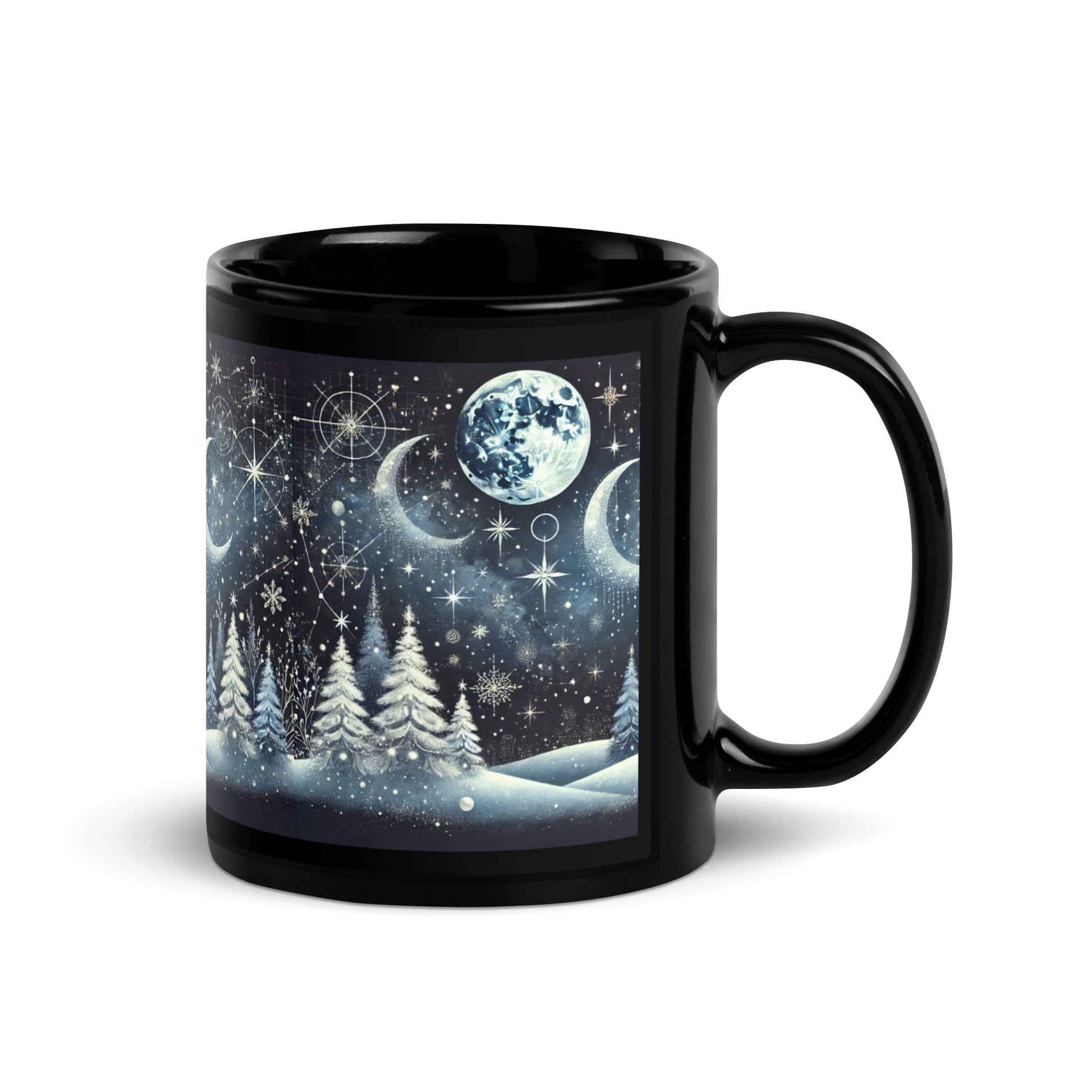 Black Glossy Mug - Elora Moda