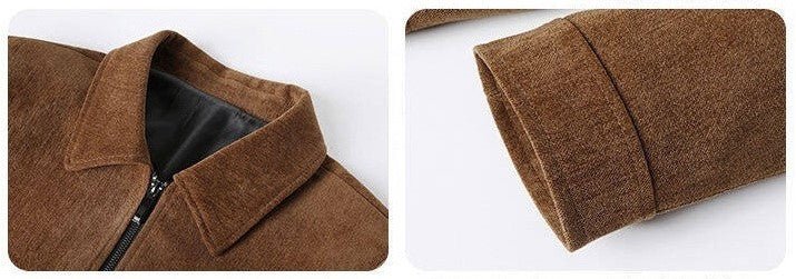 Men's Jacket Lapel Casual Coat Middle - age - Elora Moda