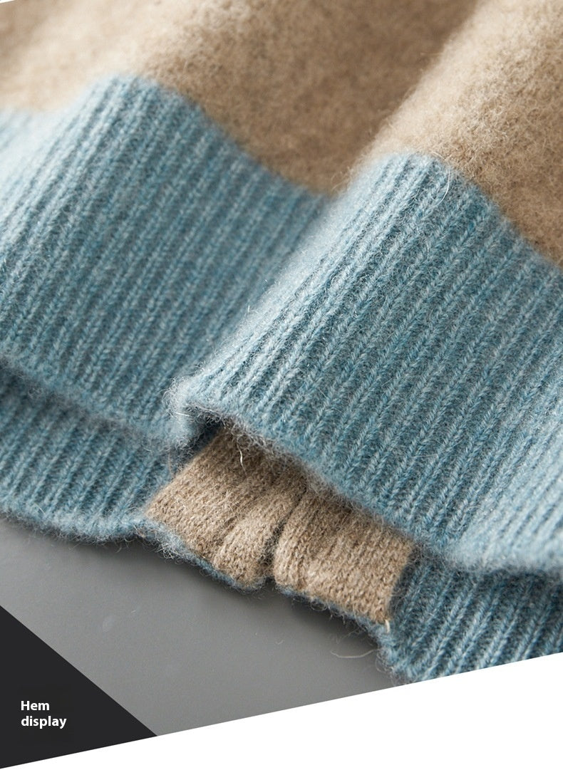 Men's Cardigan Half Turtleneck