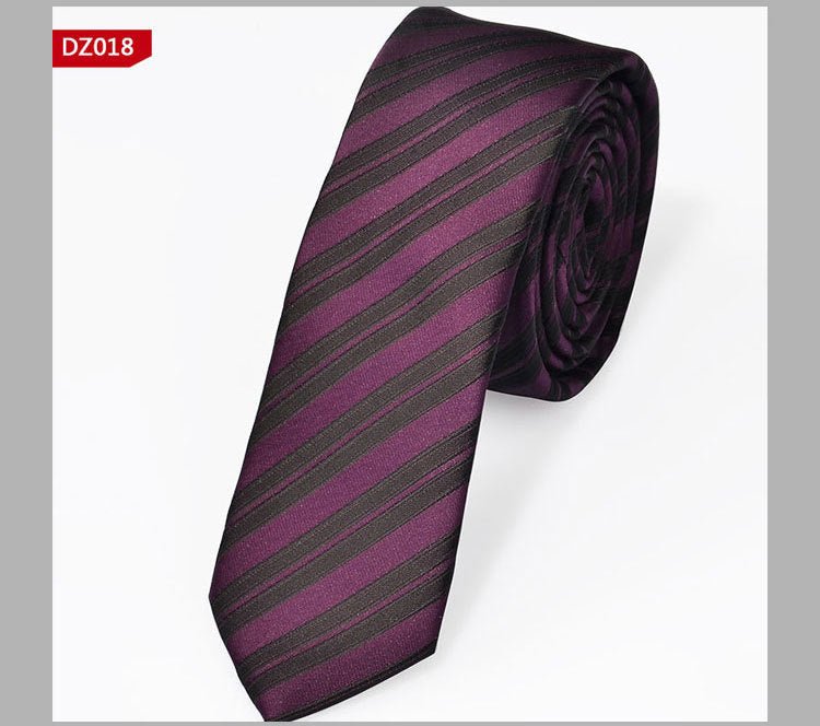 British Style Polyester Yarn Dyed Male 5cm Narrow Tie - Elora Moda
