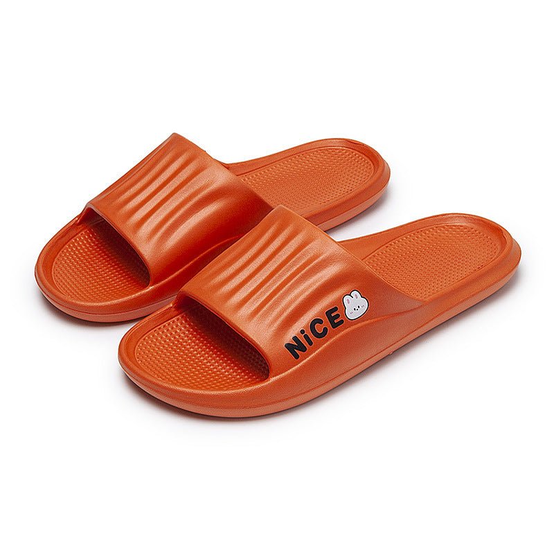 Bathroom Household Minimalist Cartoon Pattern Slippers - Elora Moda
