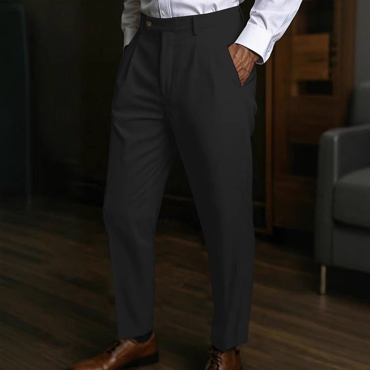 Men's Linen Pocket Flat Comfortable Breathable Trousers - Elora Moda