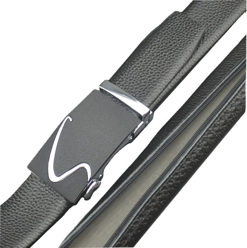 First Layer Cow Leather Belt Can Hide Money - Elora Moda